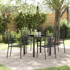 Garten Essgruppe 5 pcs Schwarz