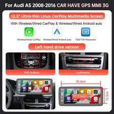 12.3' For Audi A4 A5 GPS