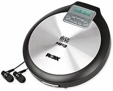 Tragbarer CD Player mit Kopfhörer MP3 fähig Antishock Discman mit Netzteil ROXX 