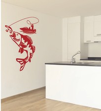 Wandtattoo - Angler mit Boot