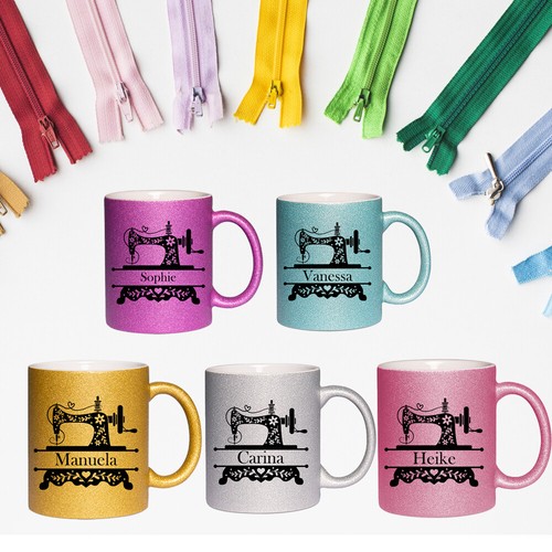 Glitzertasse nähmaschine mit - glitzertasse,