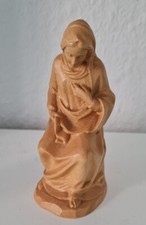 Orig. Anri Prof. Karl Kuolt handgeschnitzte Krippenfigur, Heilige Maria (natur)