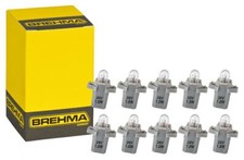 10x BREHMA  B8,3d BAX10s Grau Instrumentenbeleuchtung 24V 1,2W Tachobeleuchtung