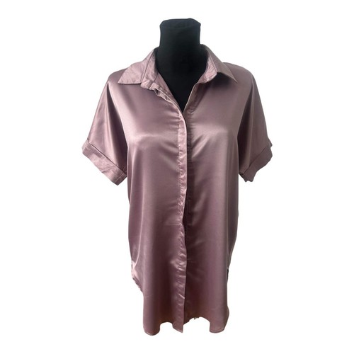 Satinbluse damen lang altrosa - satinbluse,
