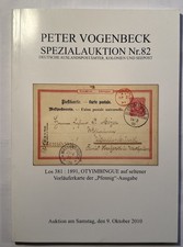 Auktionskataloge Peter Vogenbeck 82, 84 - 91 Kolonien, Auslandspostämter und See