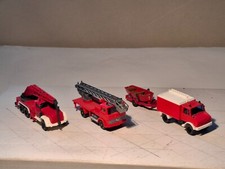 WIKING H0 SET FW MB U 1300 TLF+BOOT+LP 1317 DL/ARBEITSKORB+MAGIRUS URANUS KW 15