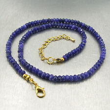 OPERHAUS EDLE Saphir-KETTE HALSKETTE COLLIER Radform Facettiert neu