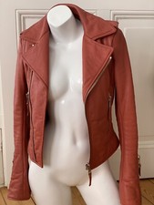 Balenciaga Leder Biker Jacke Ziegelrot FR 38 (DE 36) Top