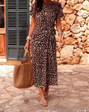 langes Kleid Leo Leoparden