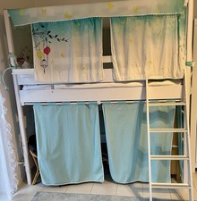 Paidi Hochbett Sophia mit Baldachin-Aufbau und Schräger Griffleiter