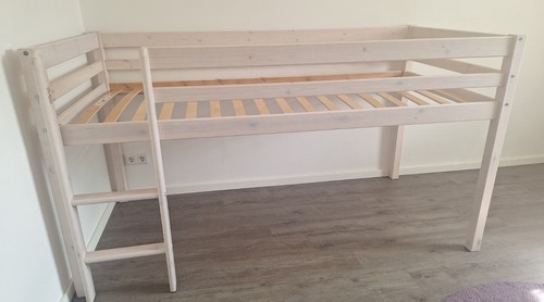 Kinder hochbett halbhoch holz - hochbett,