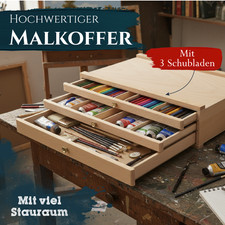 Malkoffer Malkasten Holz Künstlerkoffer Zeichenkoffer Box Nähkästchen Nähkasten
