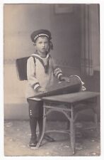 Foto AK Junge Matrosenanzug S.M.S Kronprinz Zuckertüte Schulanfang