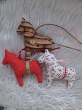 3 x Dalarna Pferd  Dalapferd