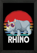 Nashorn Sonnenbrille gerahmtes