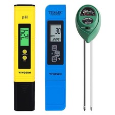 VIVOSUN Digitale pH-meter, 3-in-1 TDS EC- en temperatuurmeter,combinatietester