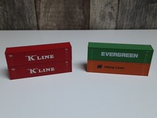 Walthers Container Set 4-teilig K Line Hapag Lloyd Evergreen 40 Fuß 1:160 Spur N