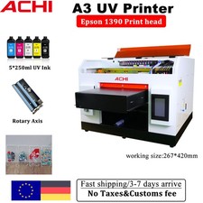 ACHI A3 UV Printer Epson R1390 Print Head Flachbett UV Tablet Drucker Poland