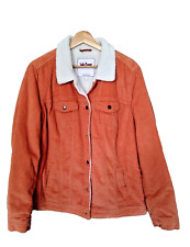Warme Teddyplüsch Cordjacke in Orange - John Baner - Größe 44 - wenig getragen!