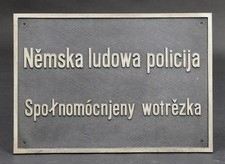 DDR MdI Schild Deutsche Volkspolizei Abschnittsbevollmächtigter Sorbisch 10452