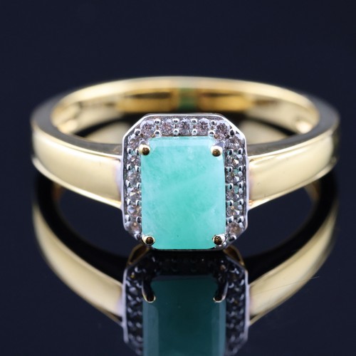 Gj69 smaragd edelstein ring - gj69,