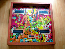 Flipperscheibe Backglass Gottlieb  Totem mit original Rahmen 1979