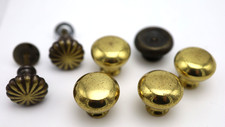 7 x alte Türknöpfe Türgriffe Möbelgriffe Knopfgriffe  aus  Metall / Antik #Schub