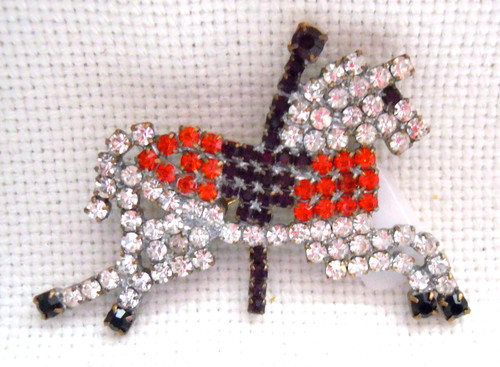 Kleine strass brosche - kleine, brosche--
