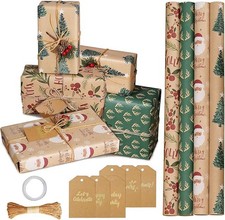 4x Geschenkpapier Weihnachten