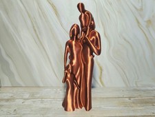 Skulptur Familie mit Kind Liebe Kupfer romantische Deko Geschenk Hochzeit Statue