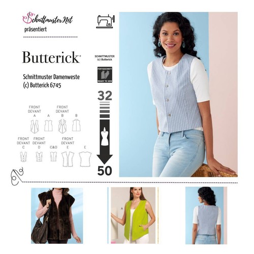 Schnittmuster butterick 6745 - schnittmuster,