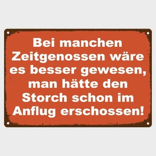 Blechschild zeitgenossen - blechschild,