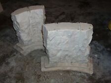 2 Marmorsäulen Sockel Blumenhocker Telefontisch Garten DEKO antik mediterran