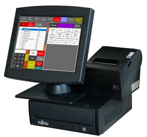 Schwarze fsc kasse touchscreen - kasse,