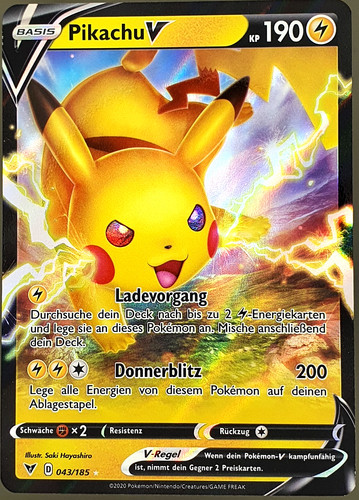 Pikachu pokemon karte - pikachu, v