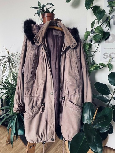 Vintage lederjacke parka - vintage,