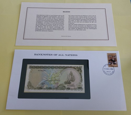 Banknotenbrief malediven 2 - -,