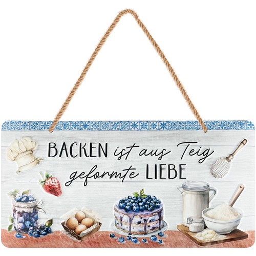 Retro blechschild backen - retro,