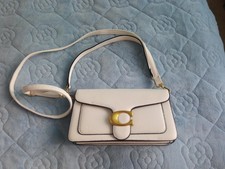 Tasche,Handtasche mit Schloss-Logo (wie Coach) Weiß NEU