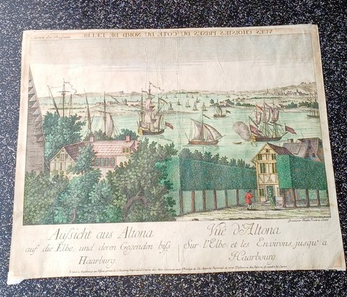 Original guckkastenbild altona - guckkastenbild,