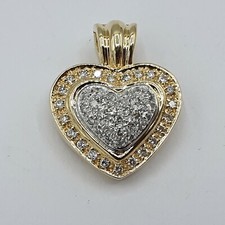 Herz Clip Anhänger 585 Weiß