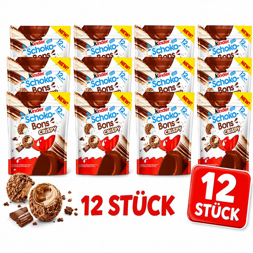 12x kinder schoko - schoko-bons, crispy