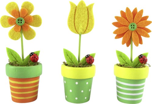 Deko aufsteller blumen topf - im,
