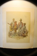 alter Druck Farbblatt Bild