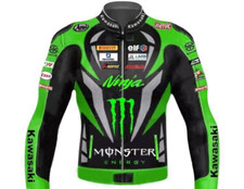 Neu Herren Kawasaki Lederjacke