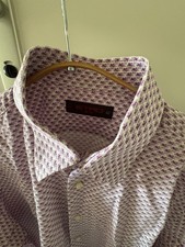 Herrenhemd Etro 42 Violett Monogramm Designer