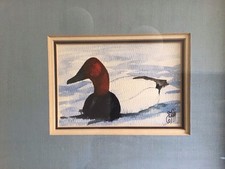 Aquarell mit Passepartout, gerahmt Ente  28 x 22,5 x 2,3 cm