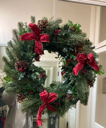 Künstlicher weihnachtskranz - künstlicher,
