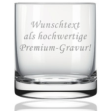 Whiskyglas Trinkglas mit Gravur Wunschtext personalisiert Glas Geschenk graviert