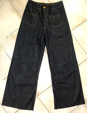 Neu Jeans Gr. 40 Zara Stretch Baggy Hose Wide Leg Weites Bein Used Look